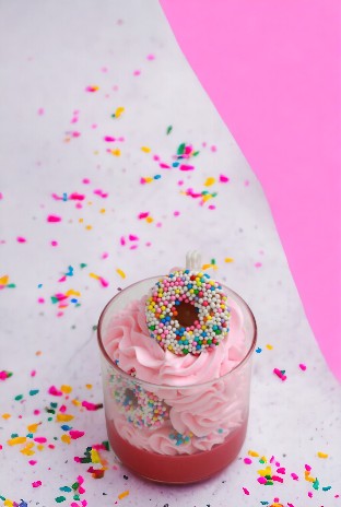 Sprinkle Donut Candle
